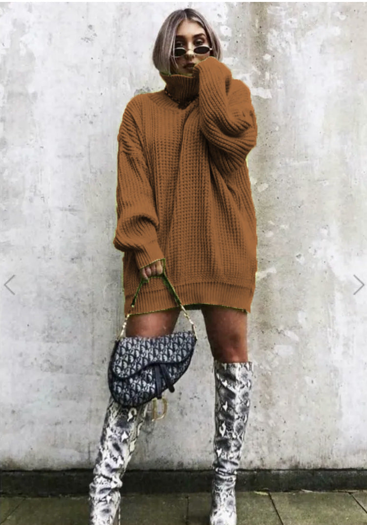 Pull en maille gaufre oversize tendance pour femme