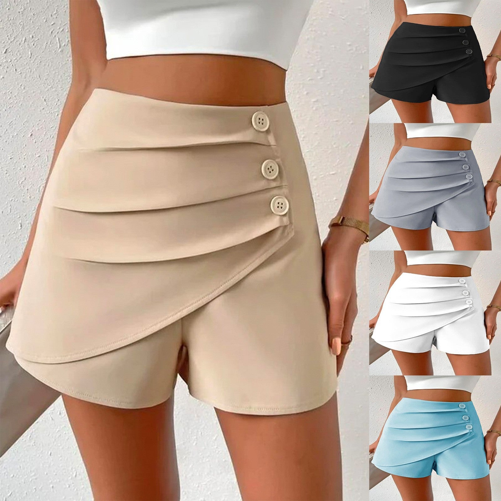Damen Shorts Elegant Römer Stil Sommer - IdealeKleiden