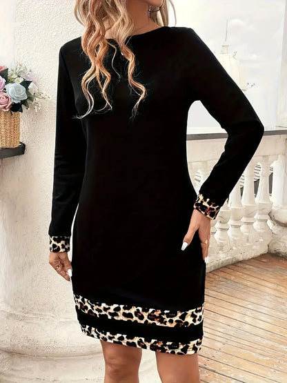 Robe d'été décontractée tendance à imprimé léopard pour femme