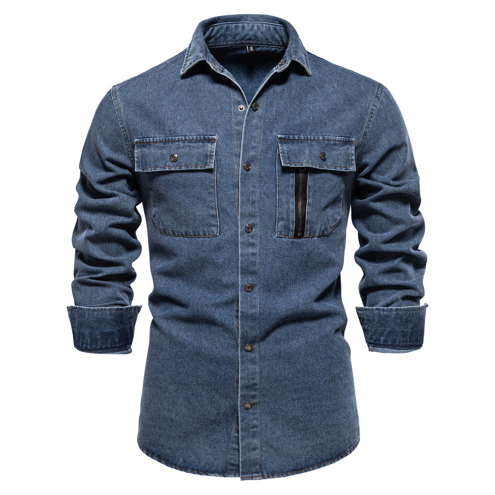 Chemise en jean homme style moderne