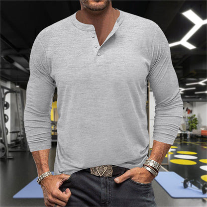 T-shirt à manches longues pour homme respirant confort coton