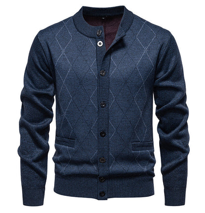 Gilet en maille moderne à motif losanges élégant pour hommes