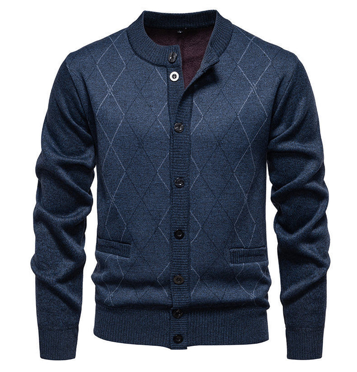 Gilet en maille moderne à motif losanges élégant pour hommes
