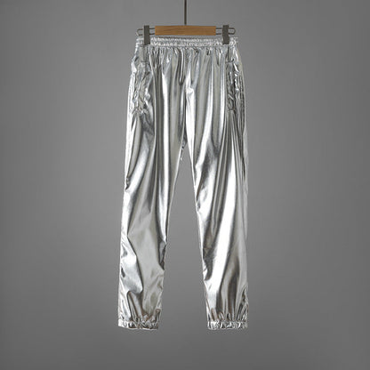 Pantalon de fitness femme Brillant Élastique Avec poches