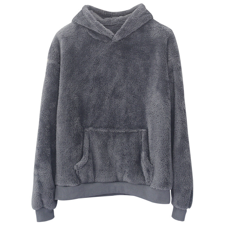 Pull polaire doux pour femme avec capuche