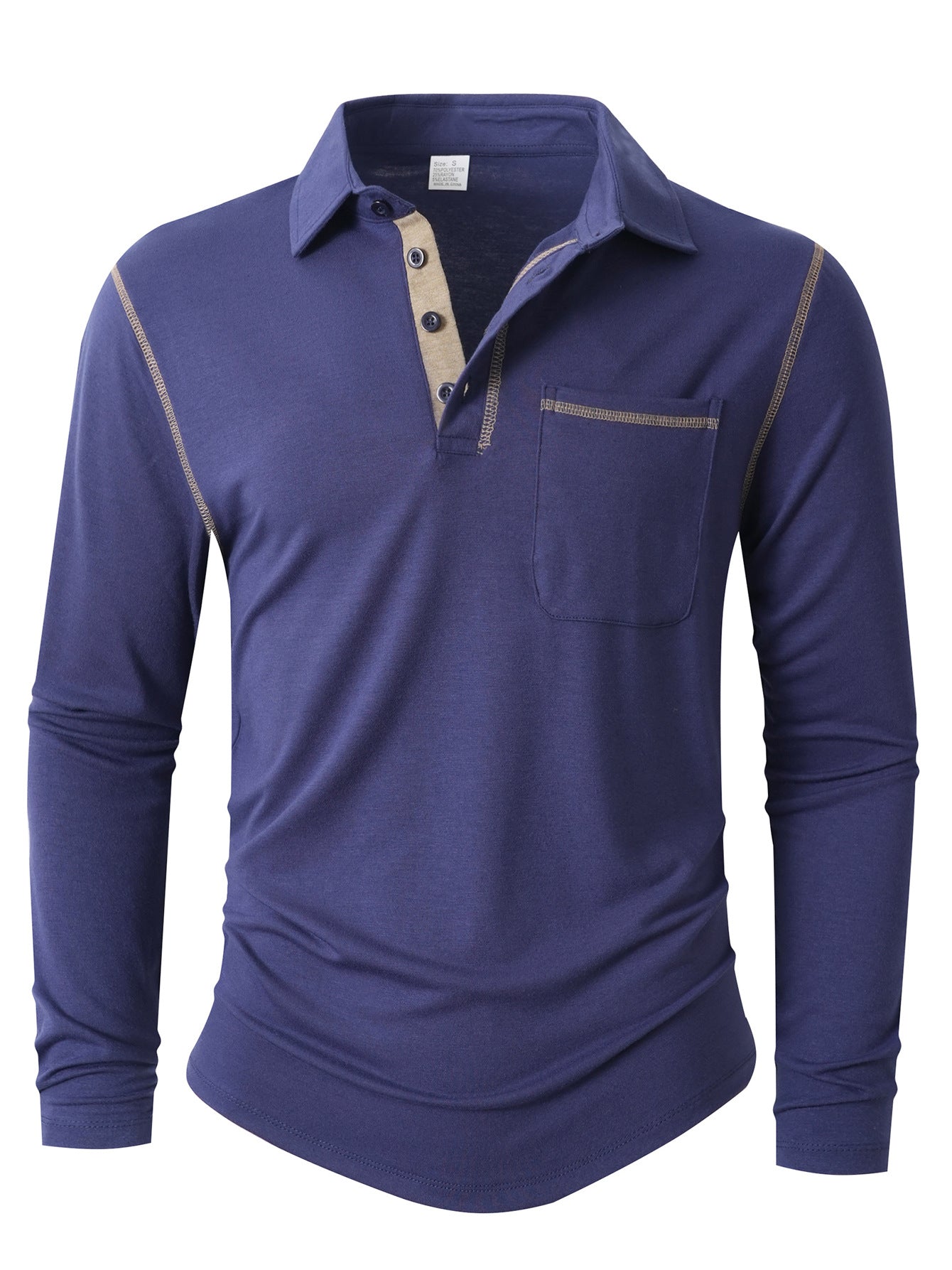 Polo-shirt homme manches longues élégant et sportif