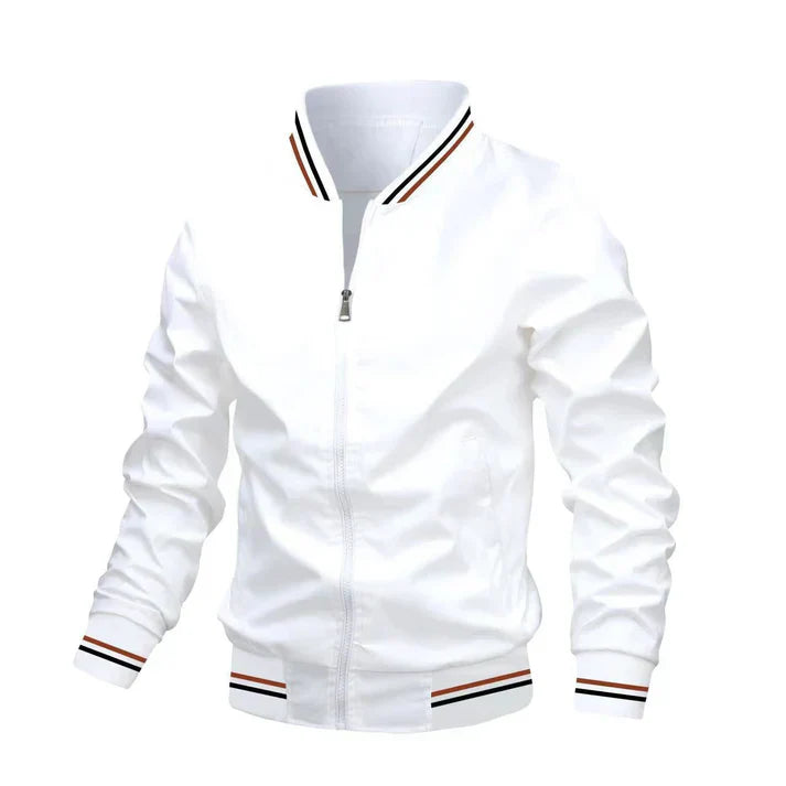 Parka moderne slim fit à col montant et fermeture éclair