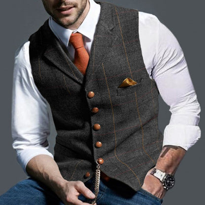 Gilet Homme Élégant Coupe Slim Stylé