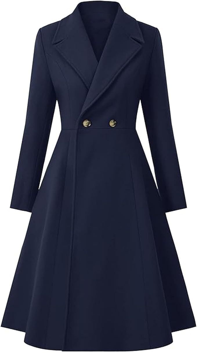 Manteau oversized élégant à double boutonnage pour femme