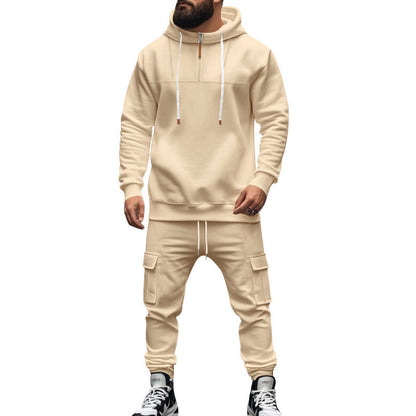 Survêtement de sport moderne pour hommes avec fermeture éclair et poches
