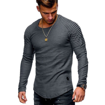 T-shirt homme manches longues Design structuré Élégant