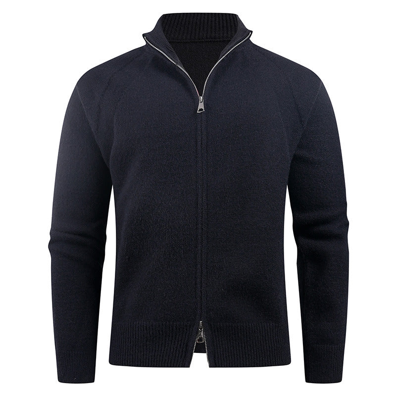 Cardigan homme moderne col montant zippé