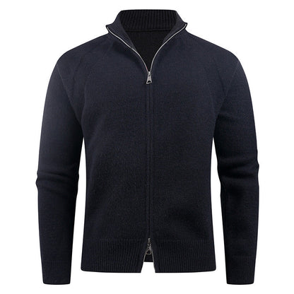 Cardigan homme moderne col montant zippé