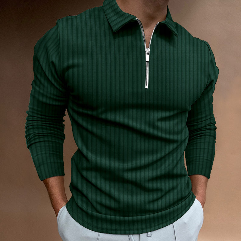 Polo pour homme style moderne avec fermeture éclair