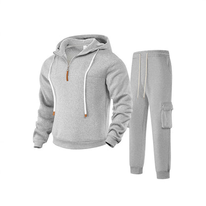 Herren Sportanzug Jogging Modern Reißverschluss Taschen - IdealeKleiden