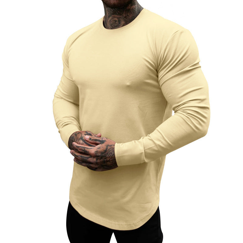 T-shirt manches longues homme Coton doux Col rond