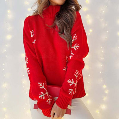 Pull en maille de Noël Motif joyeux festif