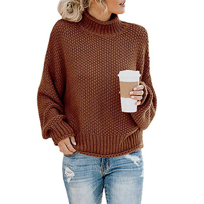 Pull-over femme en grosse maille doux et confortable