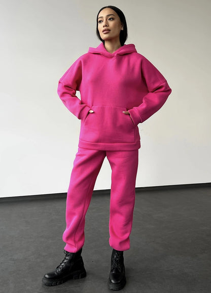 Ensemble de survêtement femme, molletonné, vêtement de détente doux