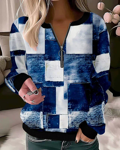 Sweat-shirt pratique Zippé Sportif