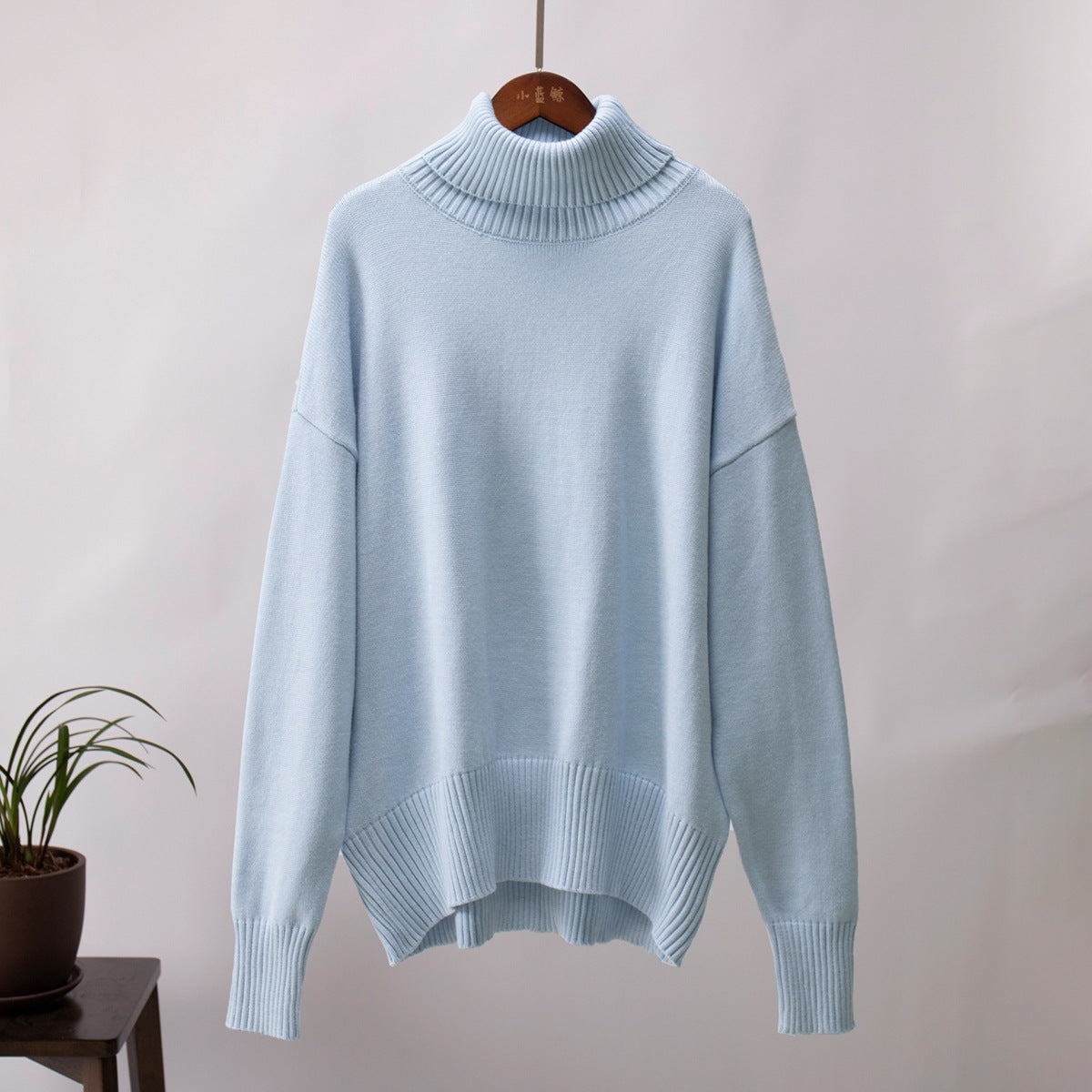 Pull-over tricoté pour femme Confortable Chaud Bord-côtes