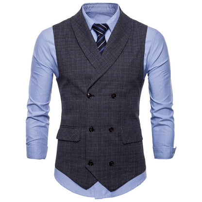 Gilet de costume sur mesure pour homme, élégant, doubles coutures