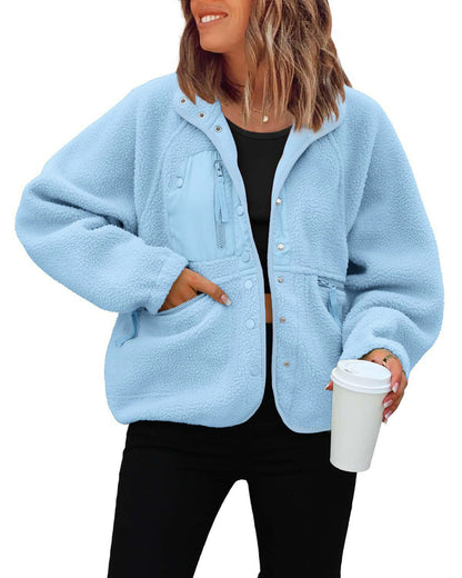 Veste polaire femme douce et chaude avec poches