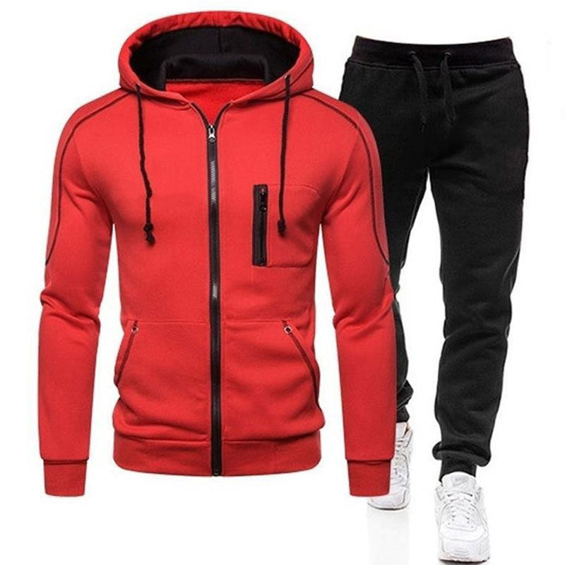 Survêtement de sport pour homme actif avec poches zippées