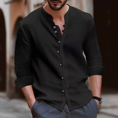 Chemise habillée pour homme, patte de boutonnage, design texturé