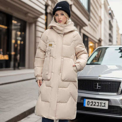 Manteau d'hiver femme moderne capuche amovible