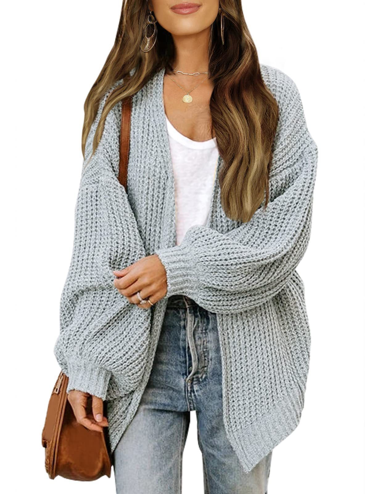 Gilet tricoté pour femme, style ample et confortable