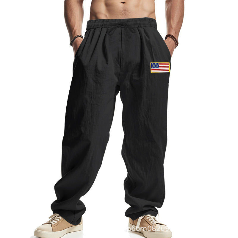 Pantalon de loisirs pour homme, coupe américaine, taille élastique