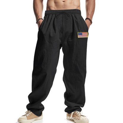 Pantalon de loisirs pour homme, coupe américaine, taille élastique