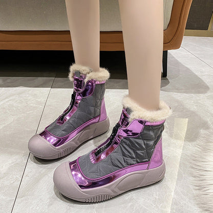 Damen Winterstiefel Isoliert Warm Bequem Schnee - IdealeKleiden