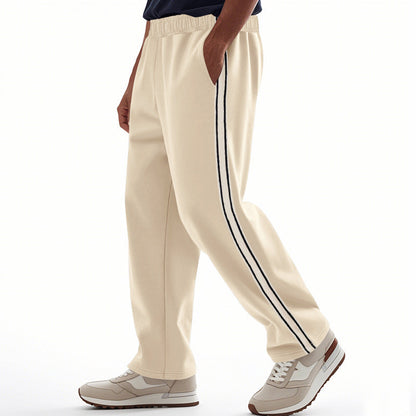 Pantalon de jogging homme sportif à rayures élastique