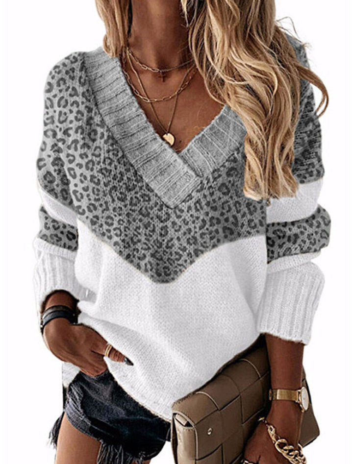 Pull pour femmes, motif léopard, tendance