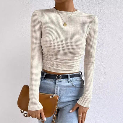 T-shirt slim fit à poche volantée pour femme