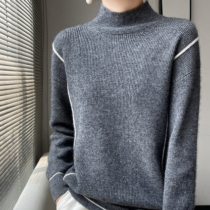 Pull à col roulé élégant style sobre