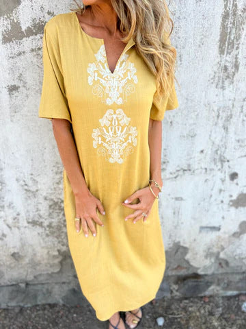 Robe d'été femme brodée élégante