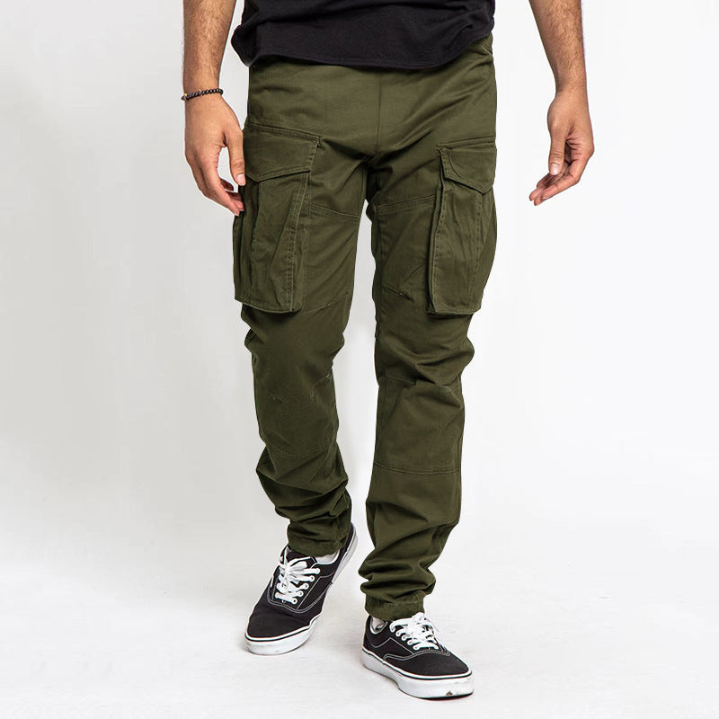 Pantalon cargo homme moderne élastique multi-poches