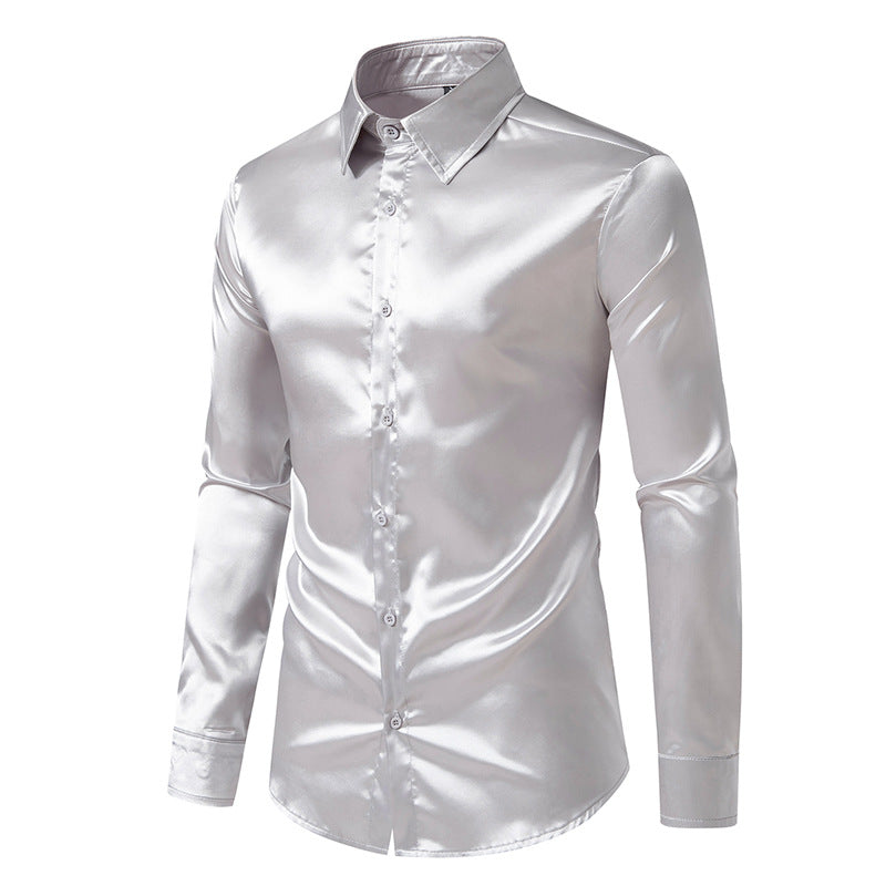 Chemise en soie élégante slim pour homme