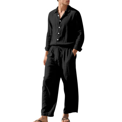 Costume en lin pour homme, confortable, élégant, coupe slim