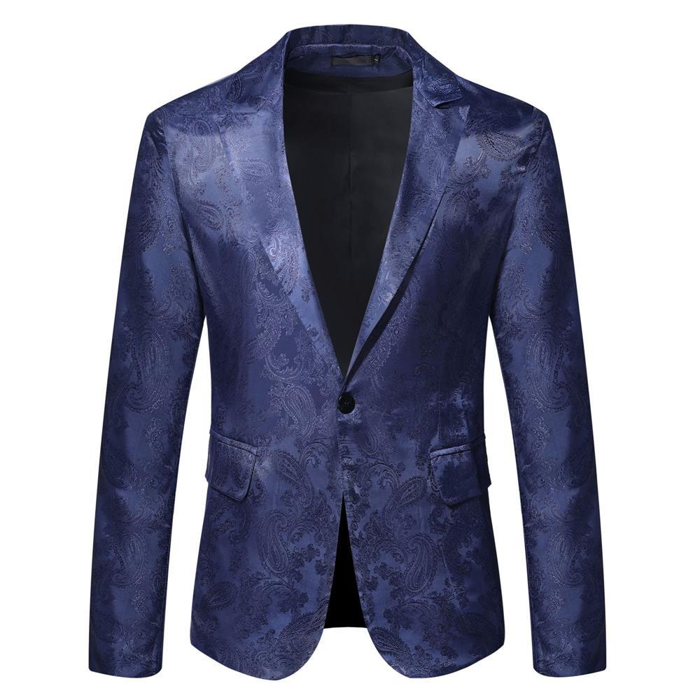 Blazer homme motif cachemire élégant coupe slim