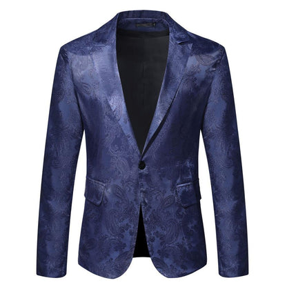 Blazer homme motif cachemire élégant coupe slim