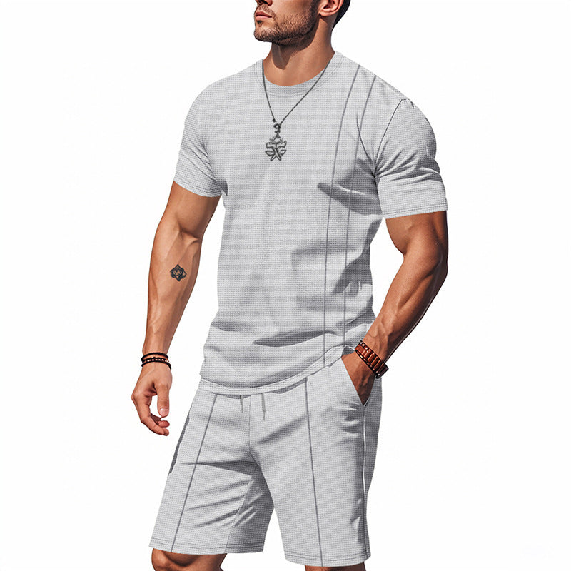 Ensemble de sport pour hommes T-shirt à manches courtes et short respirant