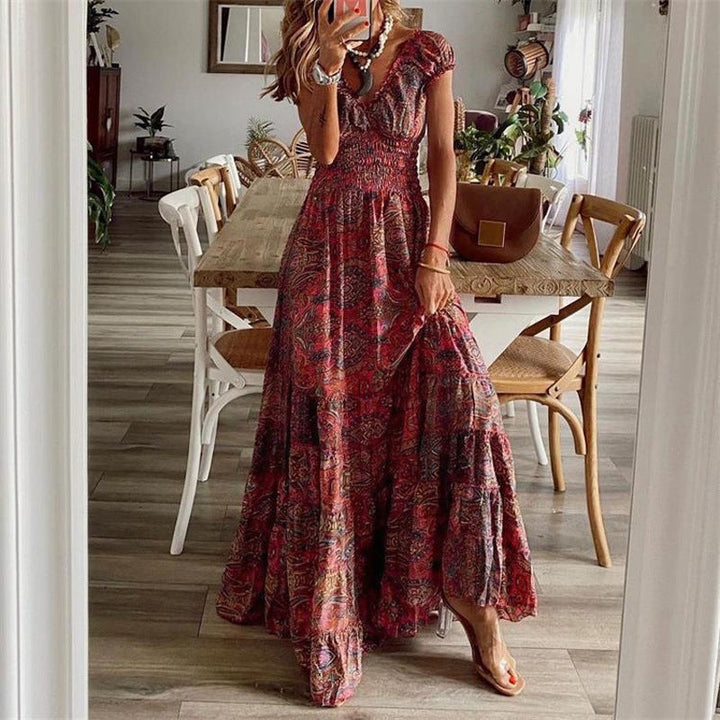 Robe longue style bohème chic pour femme