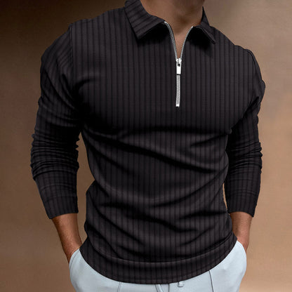 Polo pour homme style moderne avec fermeture éclair