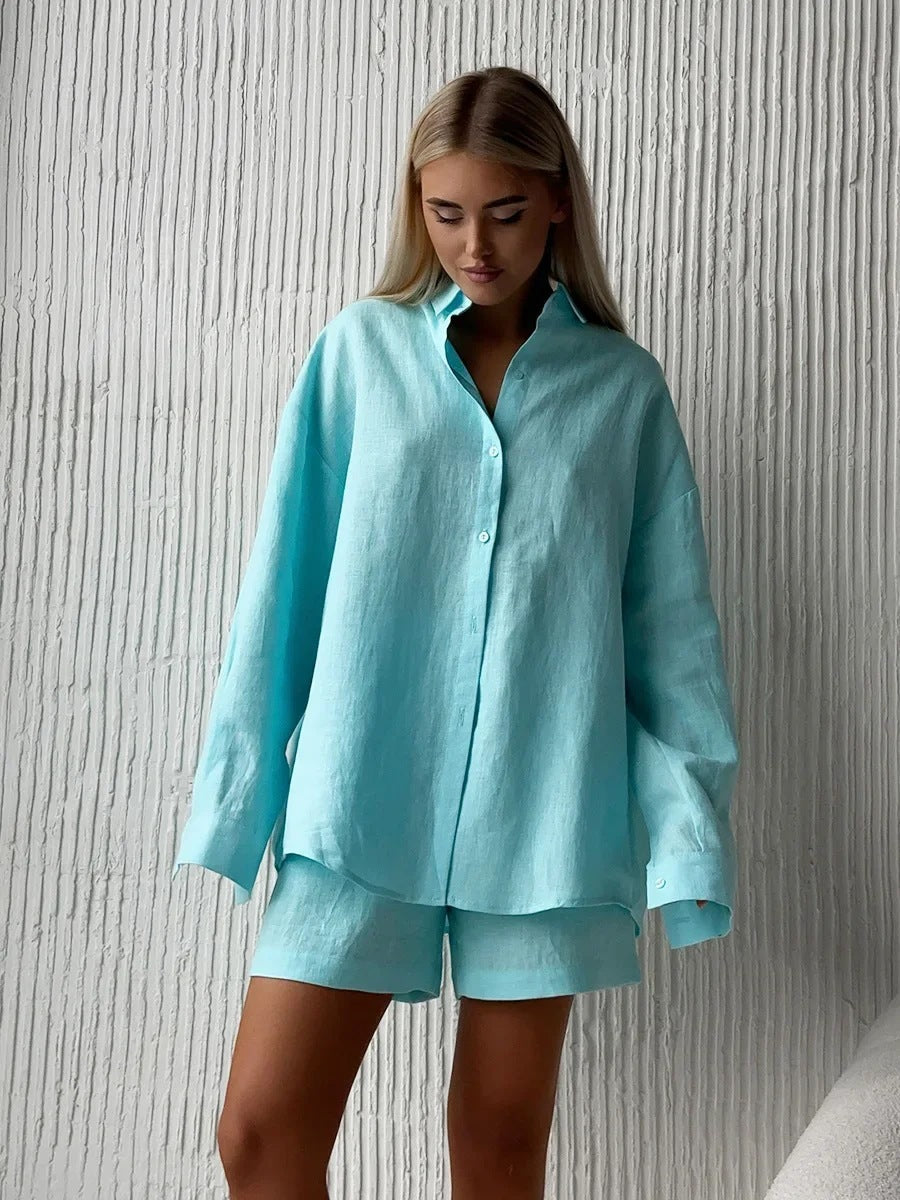 Ensemble d'été en lin pour femme