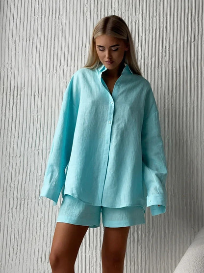 Ensemble d'été en lin pour femme