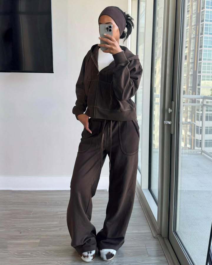 Femmes Ensemble sweat à capuche et pantalon de jogging sport confortable